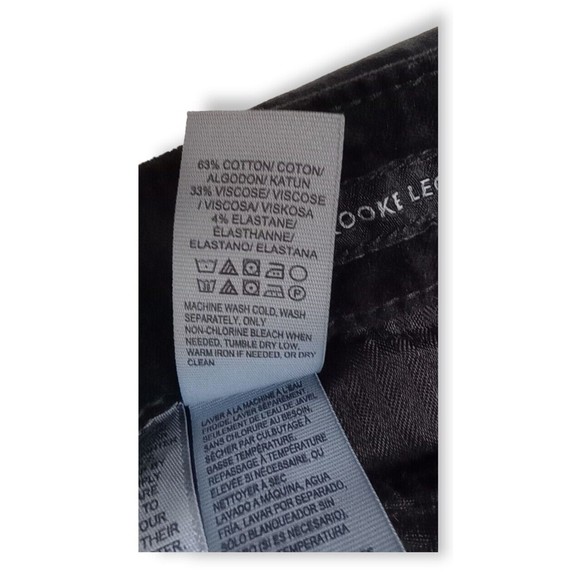 Lucky Brand Womens Size 12 31 Black Marble Velvet Brooke Legging 5 pocket Jeans - Picture 6 of 11